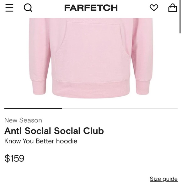 Know you better pink anti social club hoodie sweatshirt - Picture 9 of 9